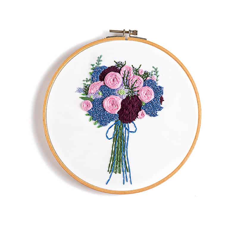 Elegant and Classic Bunch of Flowers Embroidery Kit Embroidery Kit CraftsPal