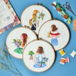Beautiful Girl Silhouette 3D Embroidery Kit for Beginners Embroidery Kit CraftsPal